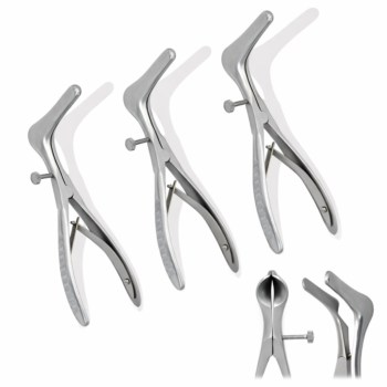 3 Pcs Cottle Septum Speculum Set With Set Screw Small, Medium, & Large Blades