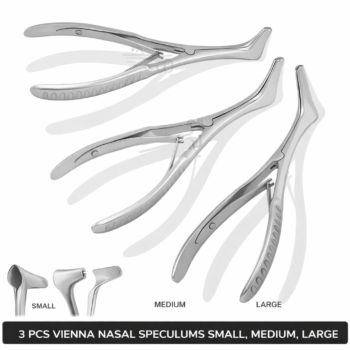 3 Pcs Vienna Nasal Speculum Set Small, Medium, & Large Diagnostic ENT Surgical