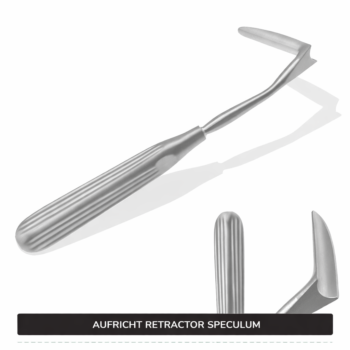 Aufricht Nasal Retractor Speculum 6 12″ (16.5 cm), Solid Blade 45 mm Surgical ENT & Diagnostic