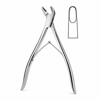 Bacon Rongeur 5mmx15mm Bite, Angled on Side 8.00″