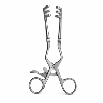 Beckman-Weitlaner Retractor With Hinged Blades 3X4 Prong Blunt 5.50″