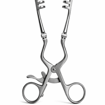 Beckman-Weitlaner Retractor With Hinged Blades 3X4 Prong Blunt 9.00″