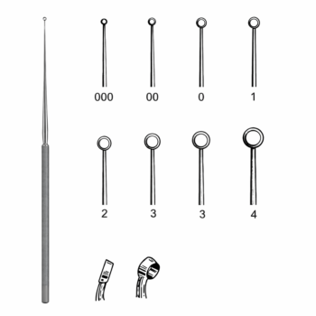 Buck Ear Curette Blunt Angled #000