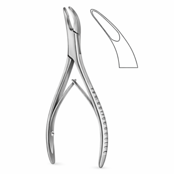 Ceccherelli (Reiner) Rongeur 6.50″, Slightly Curved Jaws 3X8mm Bite Tapered To 4mm