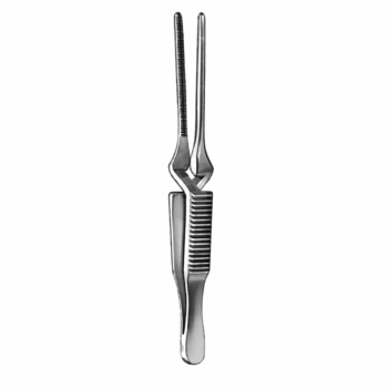 Debakey Bulldog Clamp, Cross Action, Curved, 12 cm, 2 cm Tips