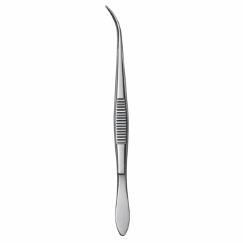 Eye Dressing Forceps Serrated Half Curved. 4.00″