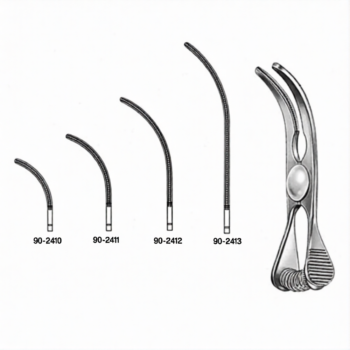 Glover Bulldog Clamp, With Spring Tension Adjusting Screw, Curved, 7cm With 2 cm Jaws