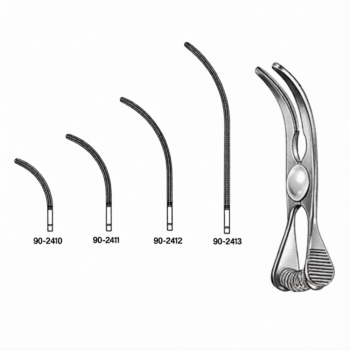 Glover Bulldog Clamp, With Spring Tension Adjusting Screw, Curved, 8 cm With 2.5cm Jaws