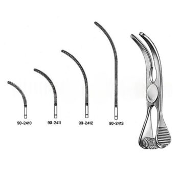 Glover Bulldog Clamp, With Spring Tension Adjusting Screw, Curved, 9cm With 4cm Jaws