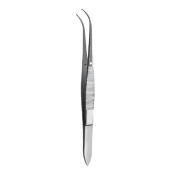 Iris Tissue Forceps 1X2 Teeth Full Curved. 4.00″