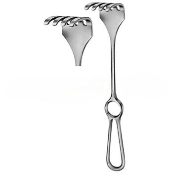 Israel Retractor 9.00″ (22.9cm), Blunt, 4 Prongs 1.50″ (3.8cm) X 1.6″(4.1cm)