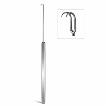 Joseph Skin Hook Single Ended Sharp 2 Prong 5mm 6.25″