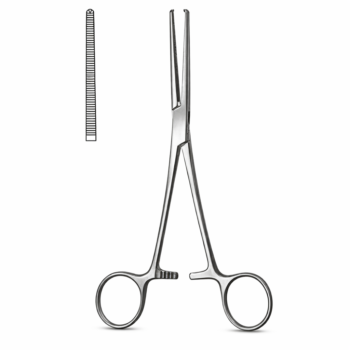 Rochester Ochsner Forceps, 1 X 2 Teeth Straight 8.00″