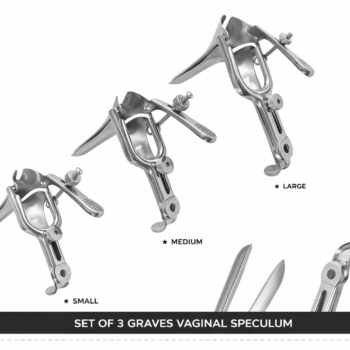 Set of 3 Pcs Grave Vaginal Speculum Small, Medium, & Large OBGyne Surgical