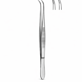 Splinter Forceps 3.50″ Fine Point Curved Serrated Tips