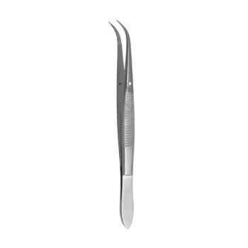 Splinter Forceps 4.50″ Fine Point Curved Serrated Tips