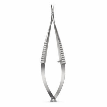 Vannas Spring Handle Scissors Curved 3.00″